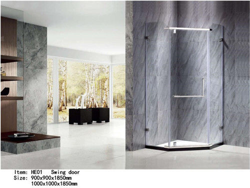 Chiny Obudowy prysznicowe Borderless Pojedyncze drzwi obrotowe Dostosowany rozmiar dla domu / hotelu dostawca